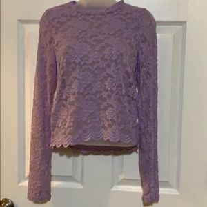 ReVamped Lt. Purple long sleeve sheer top.
